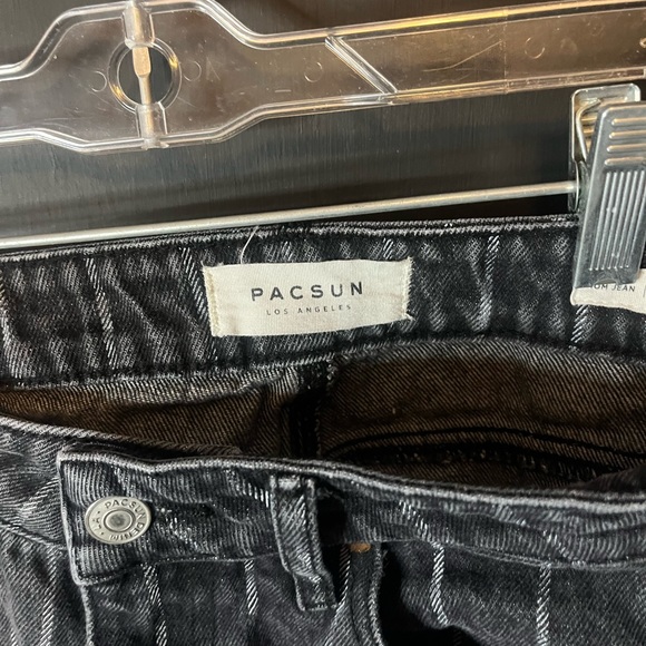 pacsun • pinstriped mom jeans - Picture 2 of 7